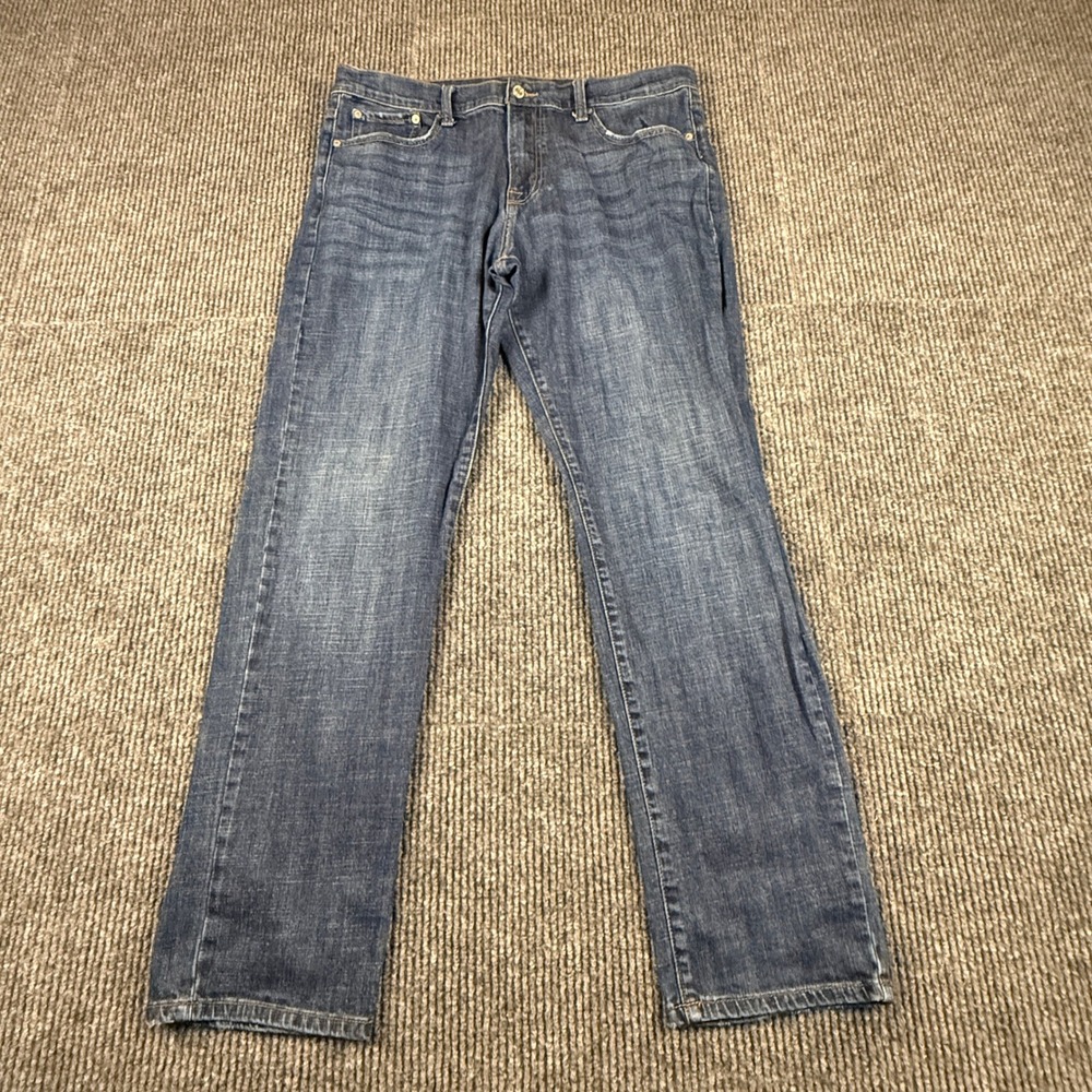 Lucky Brand 221 Mens 36x32 Straight Leg Jeans Medium Wash Blue Denim